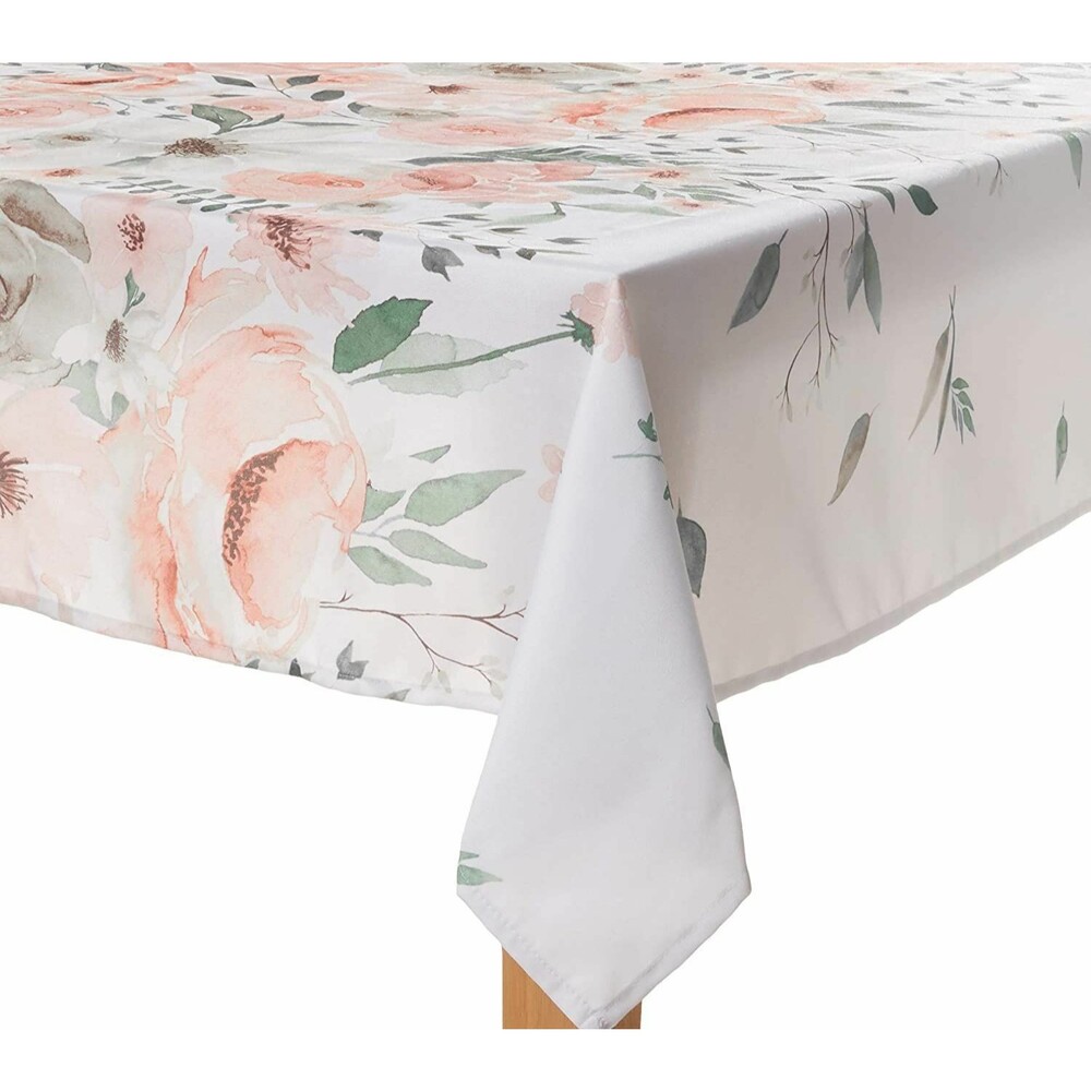 Printed Textured Tablecloth 52" x 70" Oblong (4-6 ppl.) SPRING FLOWERS, EMME, BM